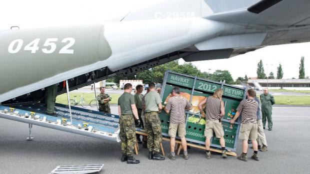 Cvičná nakládka. Foto (c) Tomáš Adamec, Zoo Praha