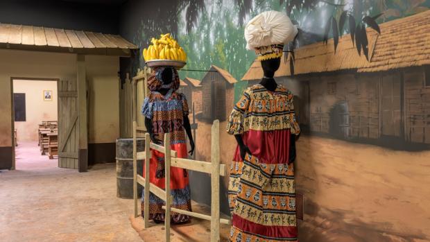 Mannequins dressed in fabrics brought from Africa. Photo: Petr Hamerník, Prague Zoo